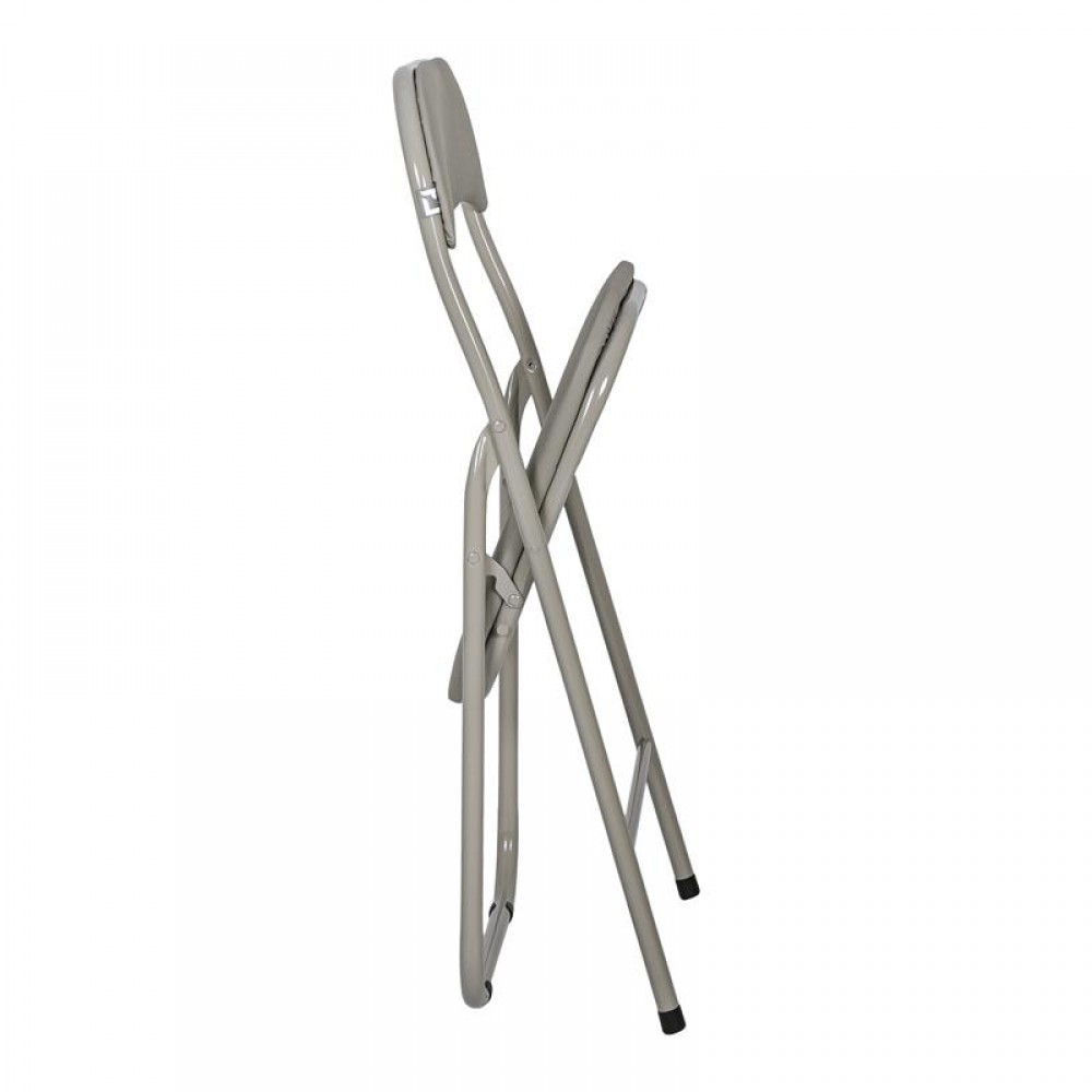 ΜΕΤΑΛΛΙΚΗ ΑΝΑΔΙΠΛΟΥΜΕΝΗ ΚΑΡΕΚΛΑ Fylliana FL758 ΓΚΡΙ ΧΡΩΜΑ 43x44x78εκ