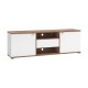 ΕΠΙΠΛΟ ΤΗΛΕΟΡΑΣΗΣ GRENOBLE ΛΕΥΚΟ-FLAGSTAFF OAK-ΛΕΥΚΟ HIGH GLOSS FOIL 176x40x57εκ