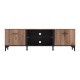ΕΠΙΠΛΟ TV CORSICA 170 FLAGSTAFF OAK-ΜΑΥΡΟ 170,5x42x53,5εκ