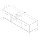 ΕΠΙΠΛΟ TV CORSICA 170 FLAGSTAFF OAK-ΜΑΥΡΟ 170,5x42x53,5εκ
