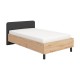 ΚΡΕΒΑΤΙ BARLETTA 120 ARTISAN ΜΕ ΓΚΡΙ ΥΦΑΣΜΑ ΜΑΥΡΑ ΠΟΔΙΑ 131x213,5x85,5εκ (120x200)