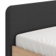 ΚΡΕΒΑΤΙ BARLETTA 120 ARTISAN ΜΕ ΓΚΡΙ ΥΦΑΣΜΑ ΜΑΥΡΑ ΠΟΔΙΑ 131x213,5x85,5εκ (120x200)