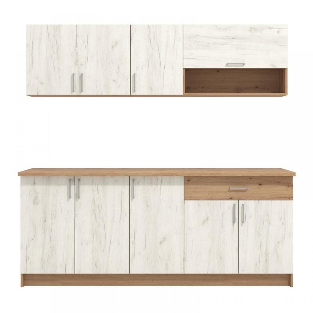 ΚΟΥΖΙΝΑ TAMARA 200 ARTISAN OAK-ΛΕΥΚΟ OAK 200x46x200εκ
