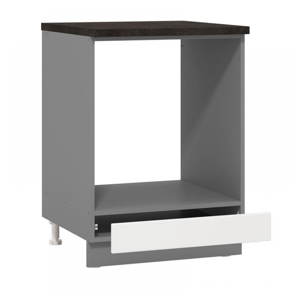 ΣΤΟΙΧΕΙΟ ΚΟΥΖΙΝΑΣ PETRA D60 UR ΓΚΡΙ ΓΡΑΦΙΤΗΣ-ΛΕΥΚΟ HIGH GLOSS FOIL-ΓΚΡΙ MAT FOIL 60x55x82εκ