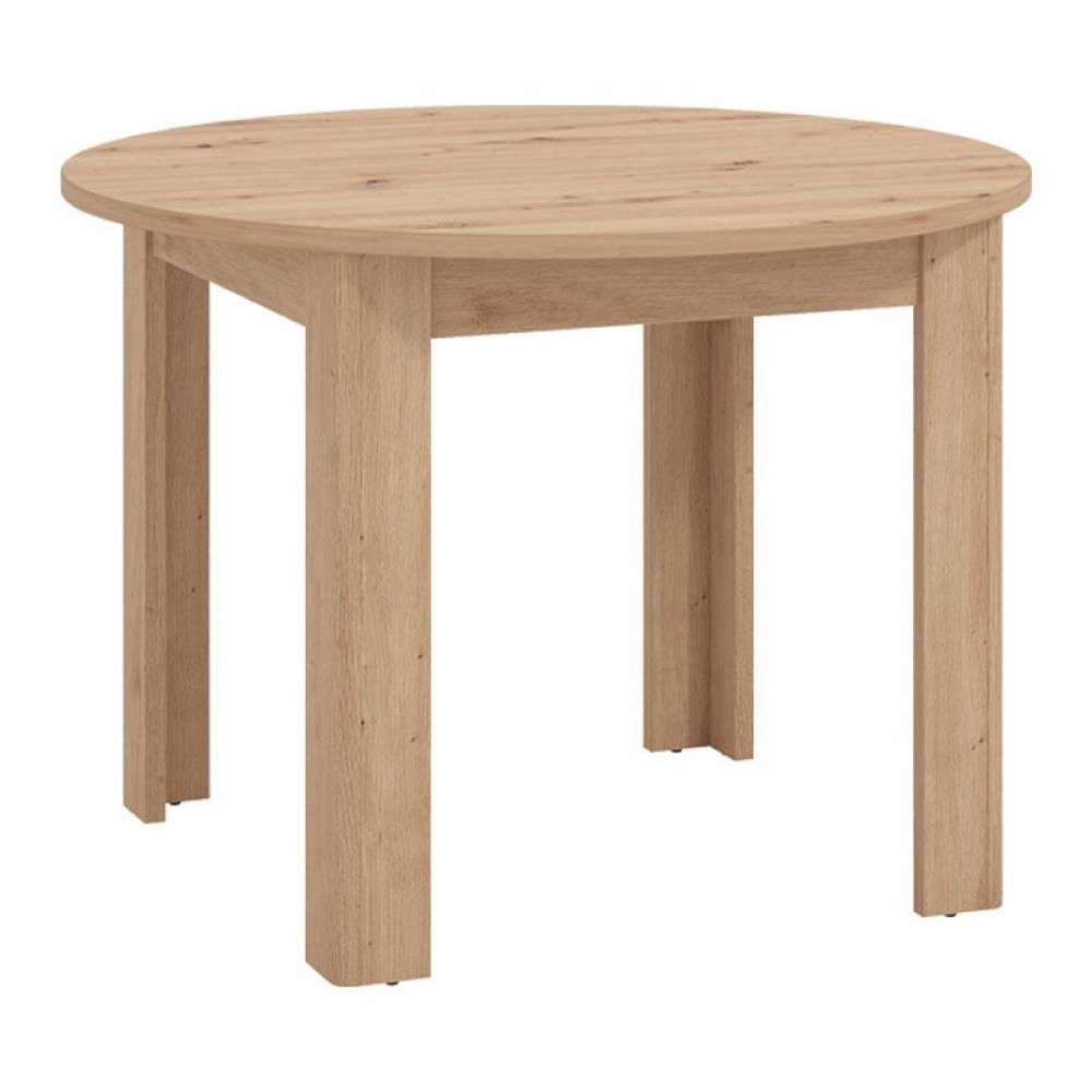 ΣΤΡΟΓΓΥΛΟ ΤΡΑΠΕΖΙ ΤΡΑΠΕΖΑΡΙΑΣ ANCONA ARTISAN OAK ΧΡΩΜΑ 109x109x77εκ