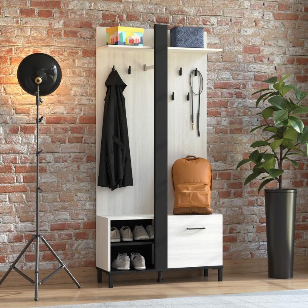 ΕΠΙΠΛΟ ΧΩΛ CAPITELLO SURFSIDE-ΜΑΥΡΟ-ΜΑΥΡΟ ΜΑΤ FOIL 90x33x191εκ fxtr