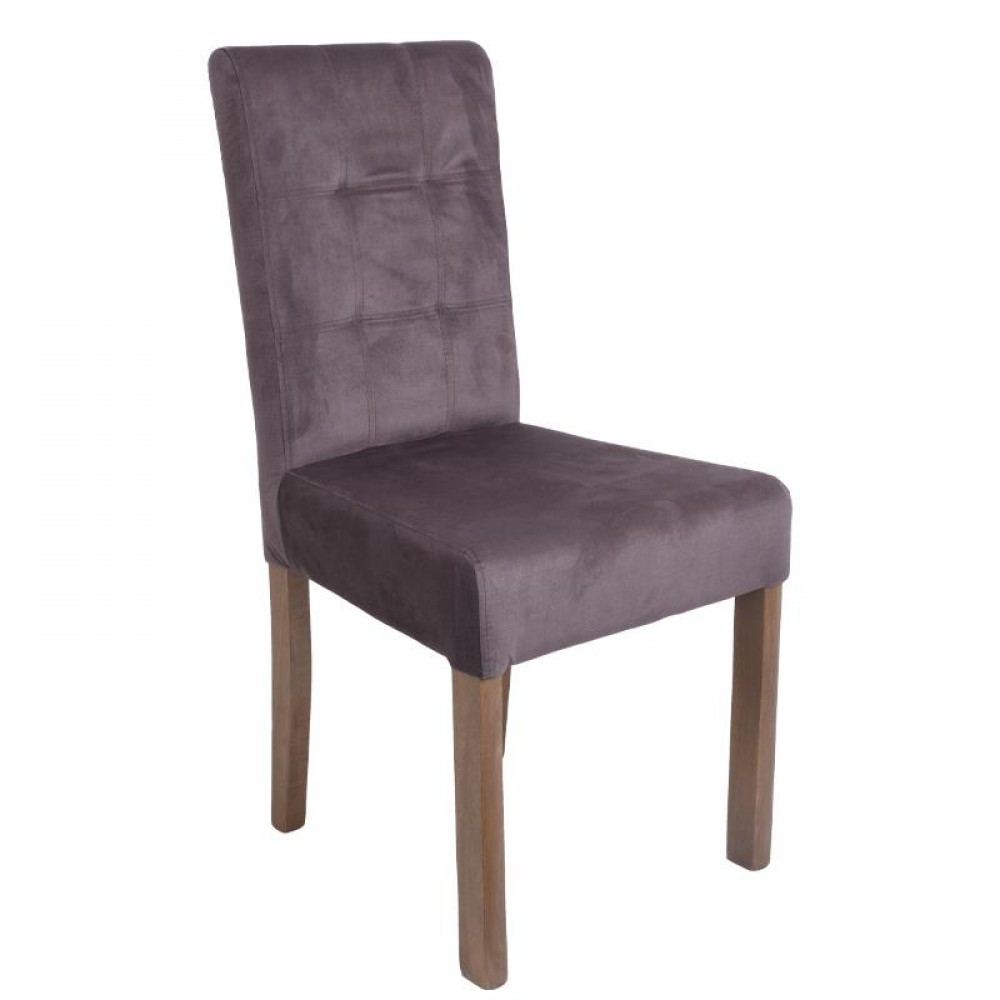 ΚΑΡΕΚΛΑ ΤΡΑΠΕΖΑΡΙΑΣ Fylliana Τ-12 Domenic ΚΑΦΕ ΥΦΑΣΜΑ GREY OAK ΠΟΔΙΑ 45x45x90εκ