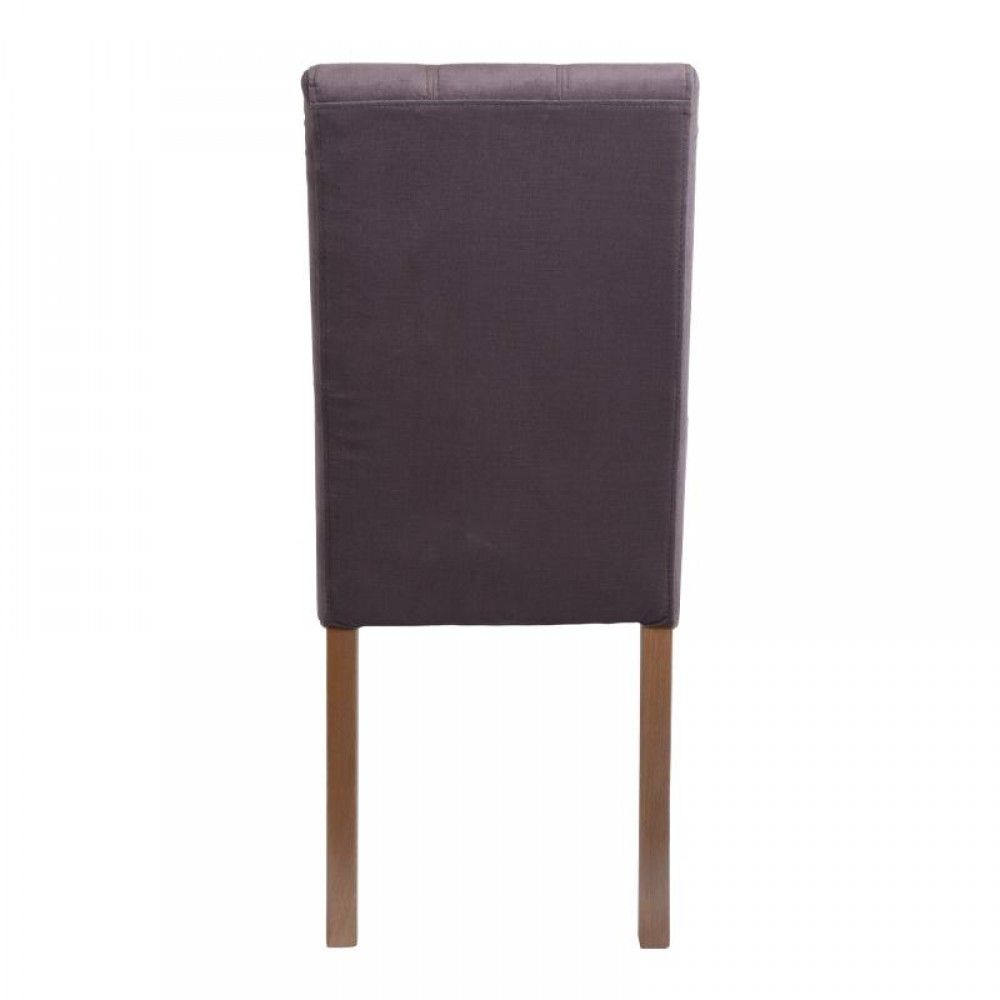 ΚΑΡΕΚΛΑ ΤΡΑΠΕΖΑΡΙΑΣ Fylliana Τ-12 Domenic ΚΑΦΕ ΥΦΑΣΜΑ GREY OAK ΠΟΔΙΑ 45x45x90εκ