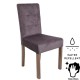 ΚΑΡΕΚΛΑ ΤΡΑΠΕΖΑΡΙΑΣ Fylliana Τ-12 Domenic ΚΑΦΕ ΥΦΑΣΜΑ GREY OAK ΠΟΔΙΑ 45x45x90εκ