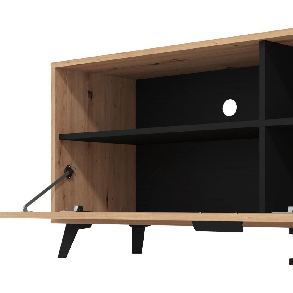 ΕΠΙΠΛΟ ΤΗΛΕΟΡΑΣΗΣ UMBRIA TV 140 ARTISAN-ΜΑΥΡΟ 137x40x57εκ