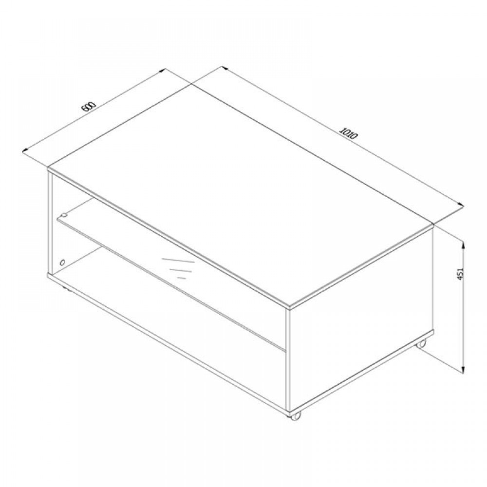 ΤΡΑΠΕΖΑΚΙ ΣΑΛΟΝΙΟΥ NORTE ARTISAN OAK-CARBON 101x60x45εκ