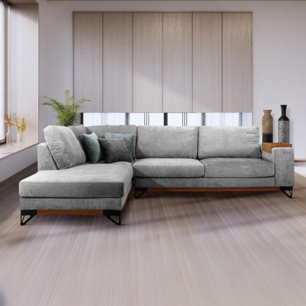 ΚΑΝΑΠΕΣ Fylliana Angelo ΑΡΙΣΤΕΡΗ ΓΩΝΙΑ ΓΚΡΙ 300x230x95