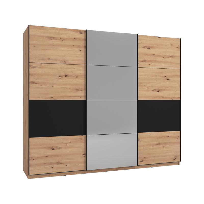 ΝΤΟΥΛΑΠΑ SARDINIA 270 OG ΜΕ ΚΑΘΡΕΦΤΗ ARTISAN OAK / ΜΑΥΡΟ 262.5x65.5x224εκ