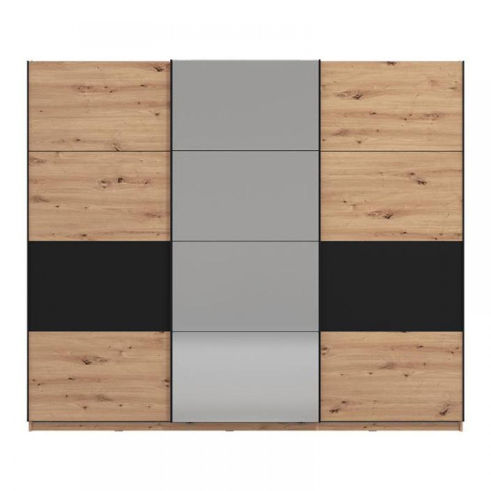 ΝΤΟΥΛΑΠΑ SARDINIA 270 OG ΜΕ ΚΑΘΡΕΦΤΗ ARTISAN OAK / ΜΑΥΡΟ 262.5x65.5x224εκ