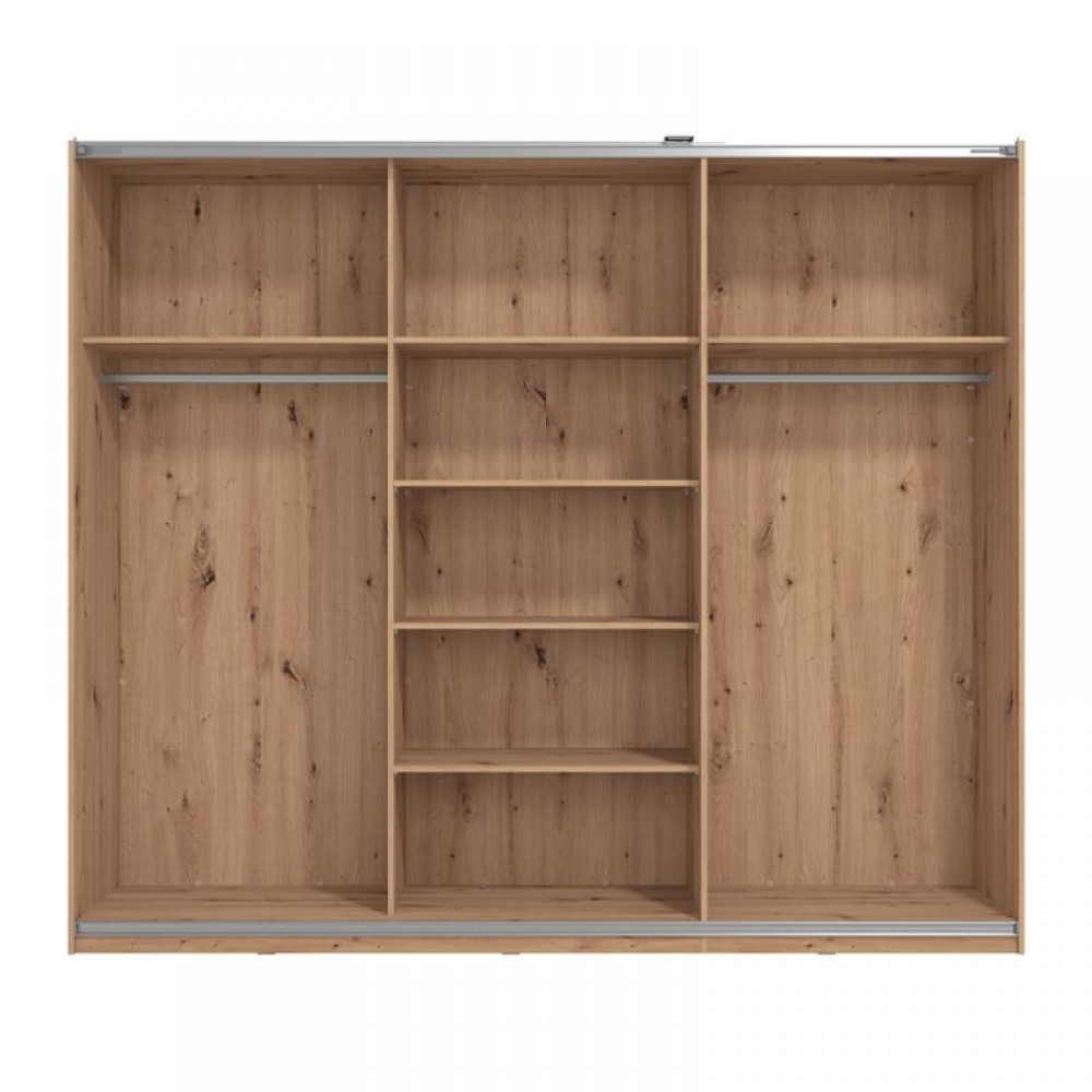 ΝΤΟΥΛΑΠΑ SARDINIA 270 OG ΜΕ ΚΑΘΡΕΦΤΗ ARTISAN OAK / ΜΑΥΡΟ 262.5x65.5x224εκ