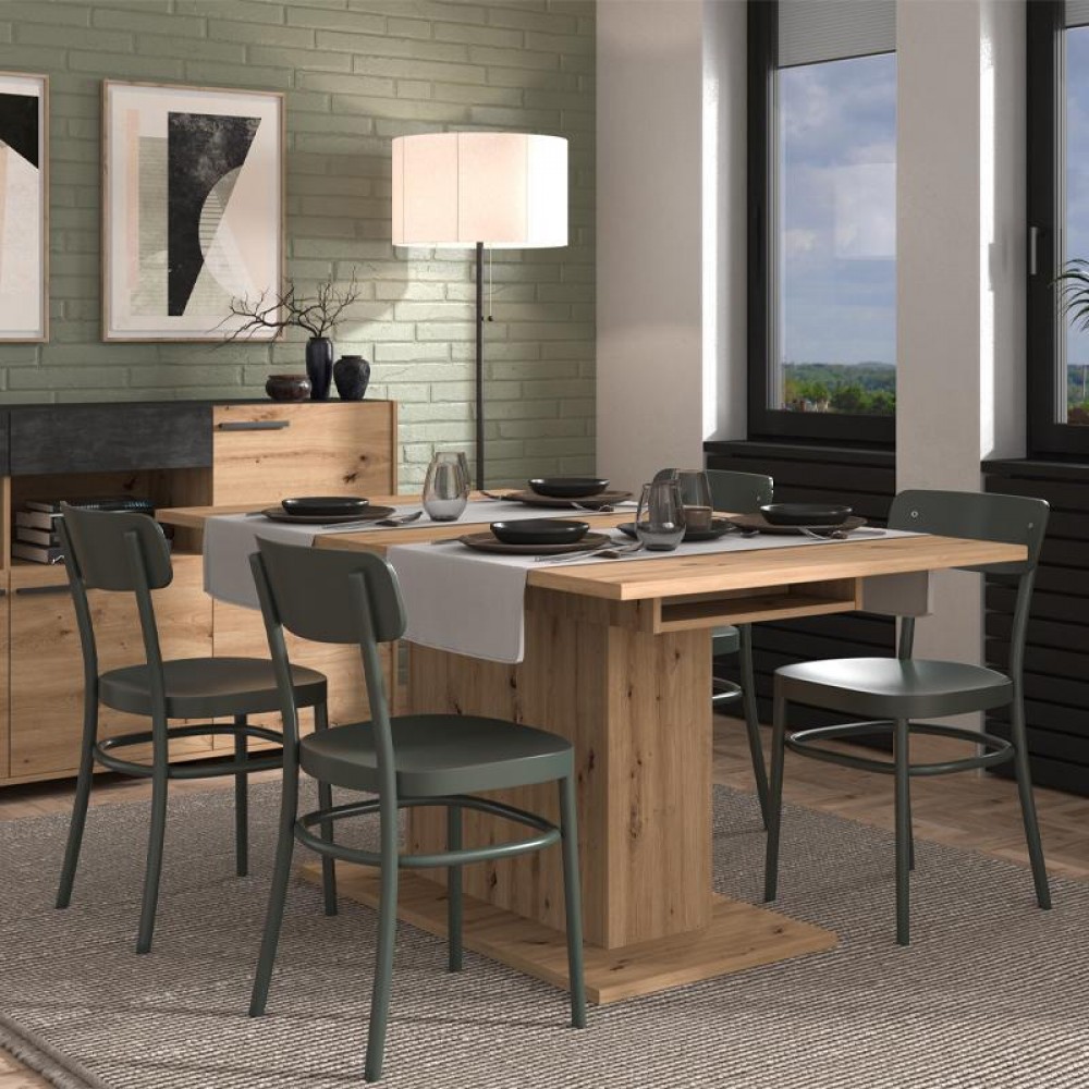 ΤΡΑΠΕΖΙ ΤΡΑΠΕΖΑΡΙΑΣ ΑΝΟΙΓΟΜΕΝΟ SABRINA ARTISAN OAK ΧΡΩΜΑ 160(200)x92x76εκ
