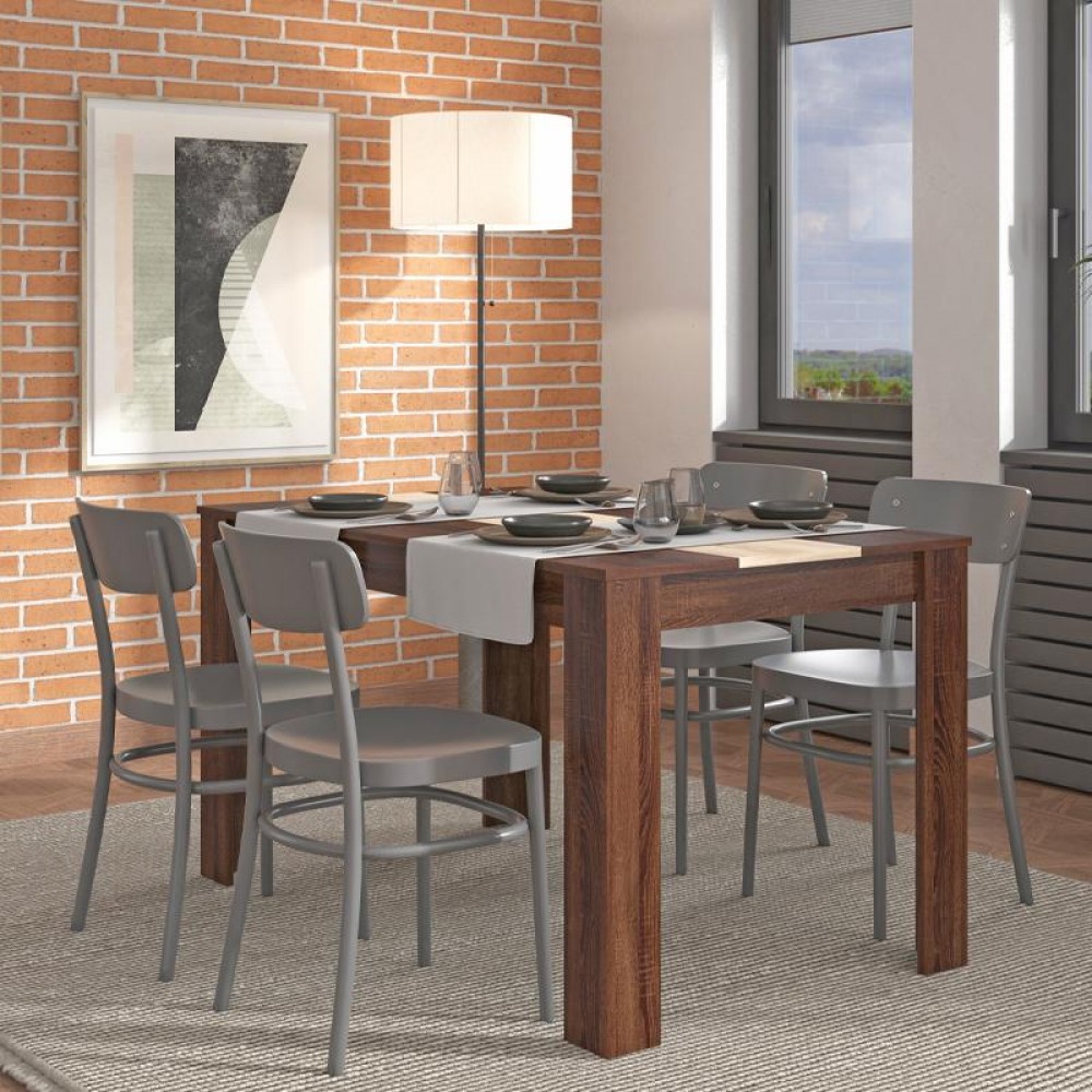 ΤΡΑΠΕΖΙ ΤΡΑΠΕΖΑΡΙΑΣ DOMUS DARK SONOMA/SONOMA 135x80.5x74.5εκ