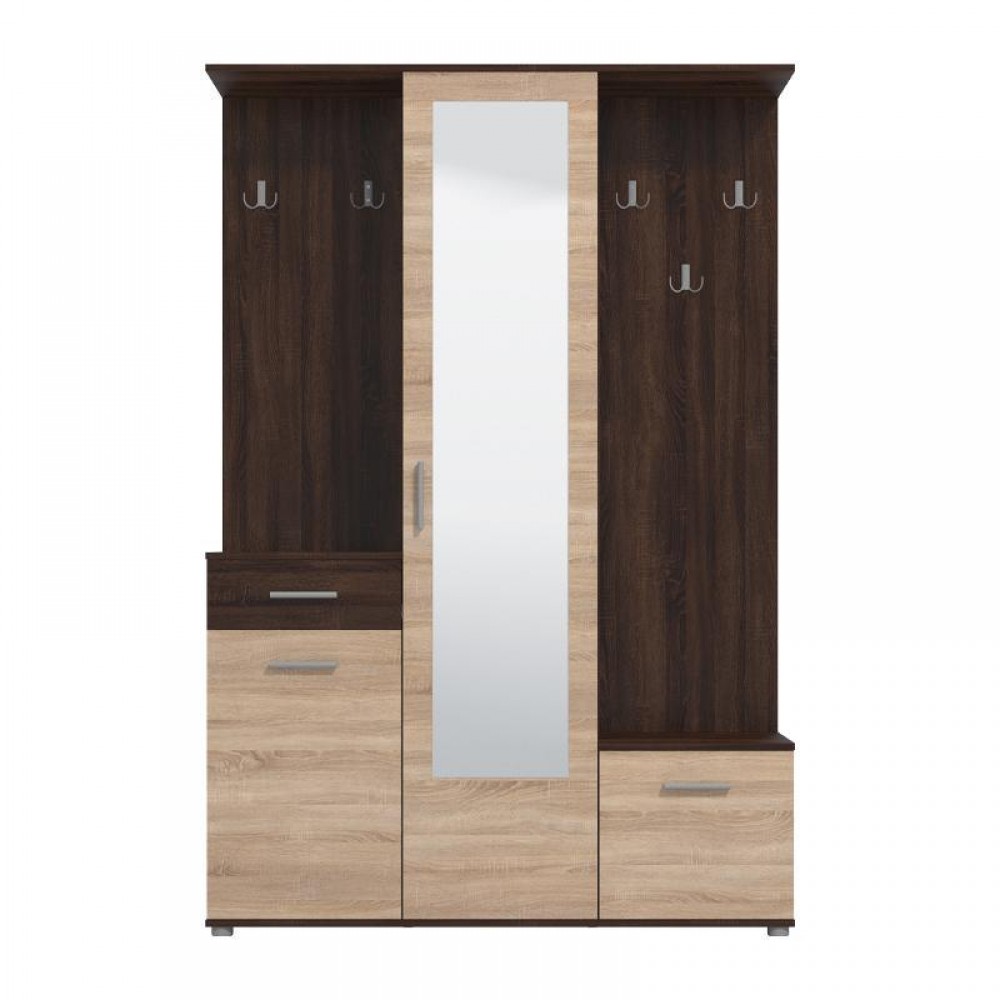 ΣΤΑΝΤ ΧΩΛ ΚΑΙ ΠΑΠΟΥΤΣΟΘΗΚΗ MARTIN DARK SONOMA/SONOMA 133,5x33x197,5εκ fxtr