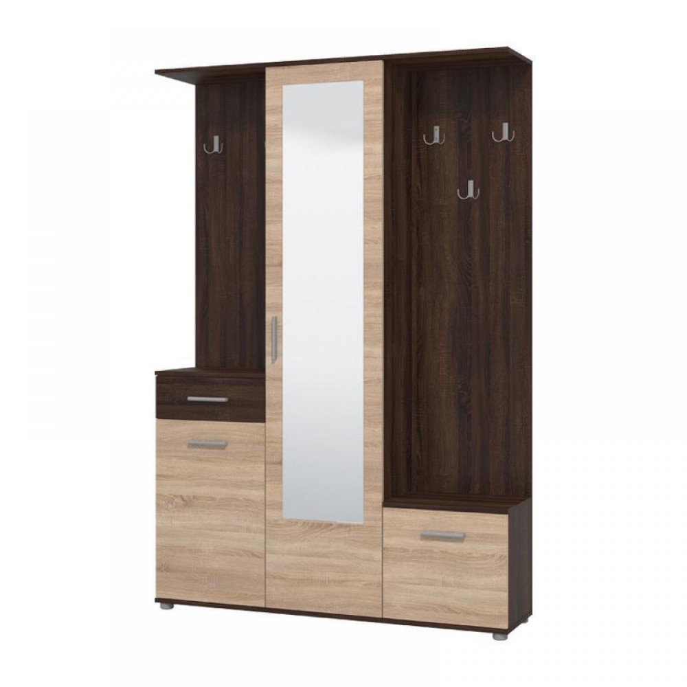 ΣΤΑΝΤ ΧΩΛ ΚΑΙ ΠΑΠΟΥΤΣΟΘΗΚΗ MARTIN DARK SONOMA/SONOMA 133,5x33x197,5εκ fxtr