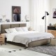 ΔΙΠΛΟ ΚΡΕΒΑΤΙ Fylliana Berlin ΜΠΕΖ ΧΡΩΜΑ ΥΦΑΣΜΑΤΟΣ 175x214x115εκ (160*200)