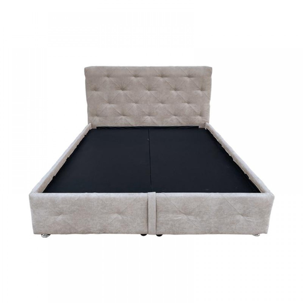 ΚΡΕΒΑΤΙ ΜΕ ΠΑΤΩΜΑ Fylliana Libert ΜΠΕΖ ΧΡΩΜΑ 170x220x110εκ