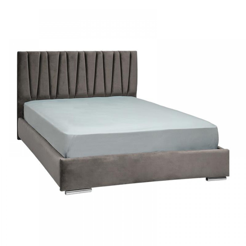 ΔΙΠΛΟ ΚΡΕΒΑΤΙ Fylliana Palermo TAUPE ΧΡΩΜΑ ΥΦΑΣΜΑΤΟΣ 175x214x115εκ (160x200)