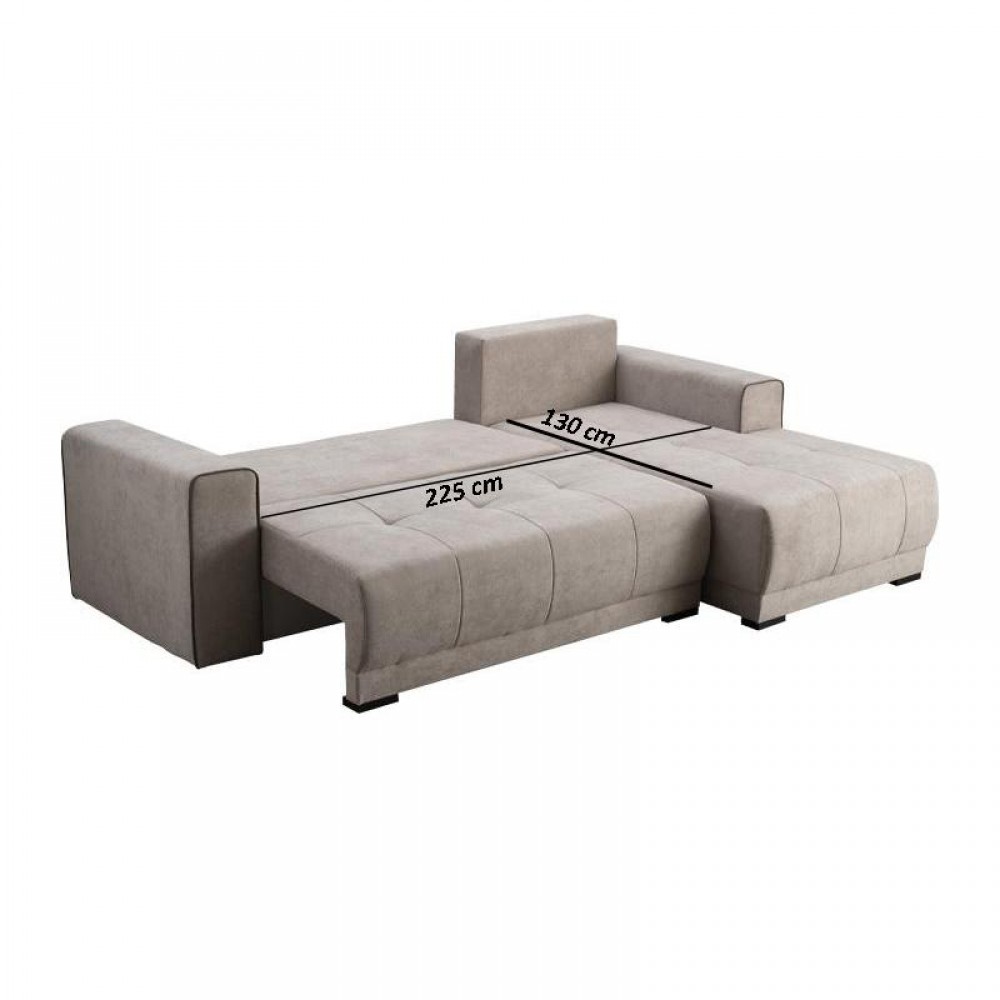 ΚΑΝΑΠΕΣ ΔΕΞΙΑ ΓΩΝΙΑ FIGO ΜΠΕΖ-ΚΑΦΕ 274x179x83εκ