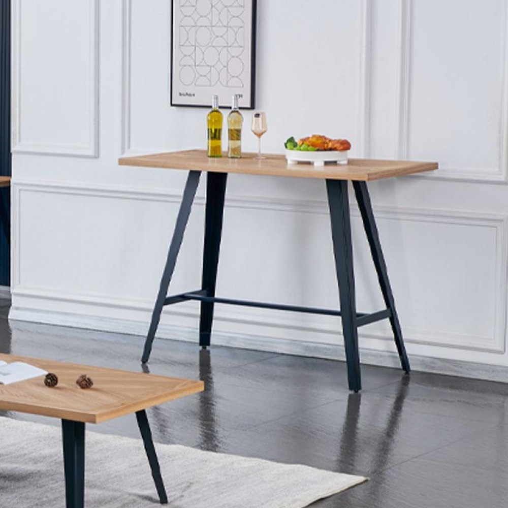 ΚΟΝΣΟΛΑ Fylliana FL1564 SONOMA MDF ΜΕ ΜΑΥΡΑ ΠΟΔΙΑ 120x40x75εκ