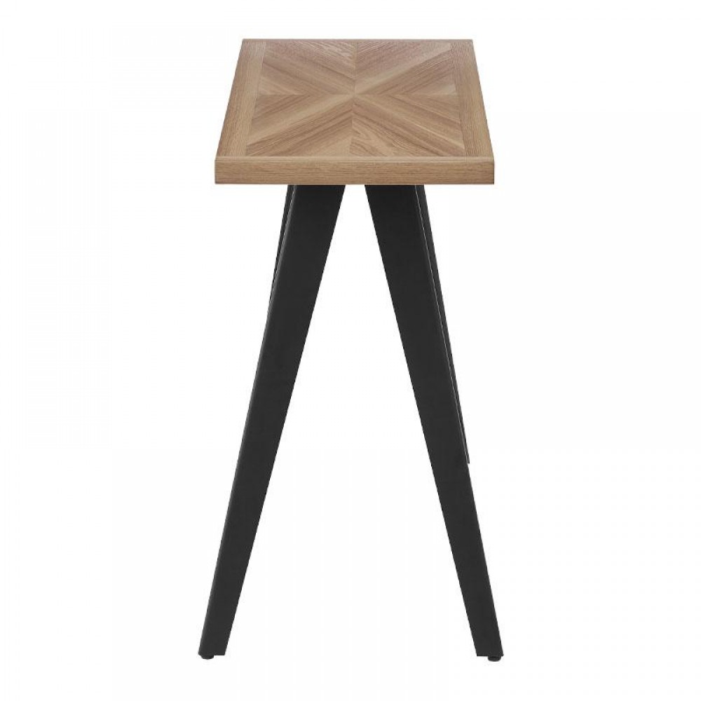 ΚΟΝΣΟΛΑ Fylliana FL1564 SONOMA MDF ΜΕ ΜΑΥΡΑ ΠΟΔΙΑ 120x40x75εκ