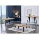 ΚΟΝΣΟΛΑ Fylliana FL1564 SONOMA MDF ΜΕ ΜΑΥΡΑ ΠΟΔΙΑ 120x40x75εκ