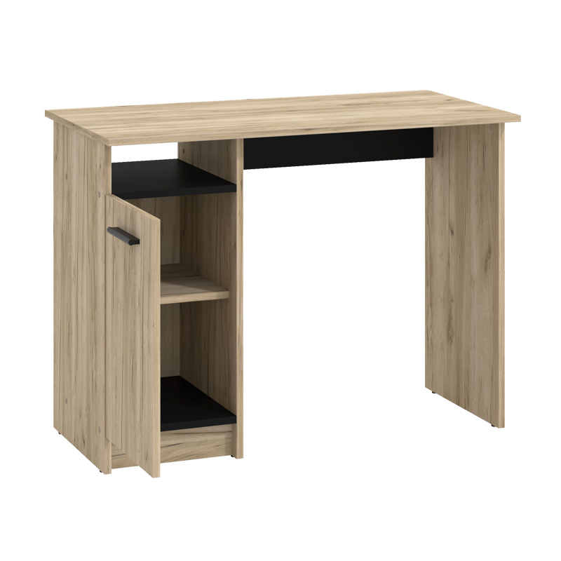 ΓΡΑΦΕΙΟ Rey GREY OAK-ΜΑΥΡΟ 100x50x74,5εκ