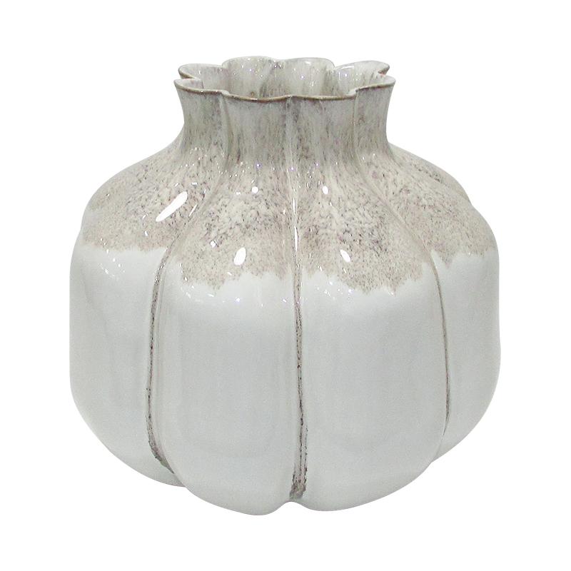 ΚΕΡΑΜΙΚΟ ΒΑΖΟ Fylliana Belinda ΛΕΥΚΟ-ΜΠΕΖ ΧΡΩΜΑ 29x29x26εκ