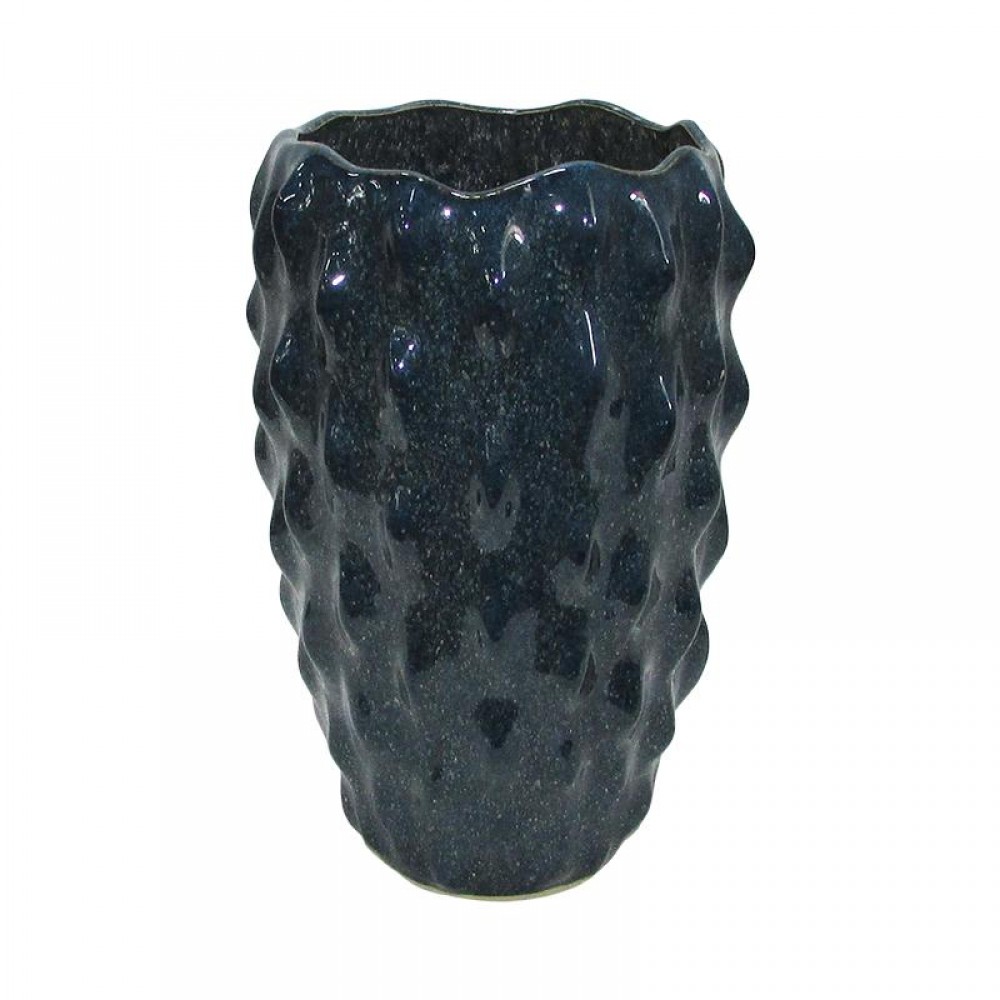 ΚΕΡΑΜΙΚΟ ΒΑΖΟ Fylliana Belinda ΜΠΛΕ ΧΡΩΜΑ 21x21x32εκ