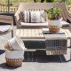 ΣΕΤ 3 ΚΑΣΠΩ Fylliana FL32 WOVEN ΜΠΕΖ-ΠΡΑΣΙΝΟ-ΓΚΡΙ ΧΡΩΜΑ 33x28εκ