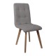 ΚΑΡΕΚΛΑ ΤΡΑΠΕΖΑΡΙΑΣ Fylliana NEW T-17 ΓΚΡΙ ME GREY ΠΟΔΙΑ 42x48x87εκ