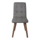 ΚΑΡΕΚΛΑ ΤΡΑΠΕΖΑΡΙΑΣ Fylliana NEW T-17 ΓΚΡΙ ME GREY ΠΟΔΙΑ 42x48x87εκ