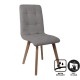 ΚΑΡΕΚΛΑ ΤΡΑΠΕΖΑΡΙΑΣ Fylliana NEW T-17 ΓΚΡΙ ME GREY ΠΟΔΙΑ 42x48x87εκ