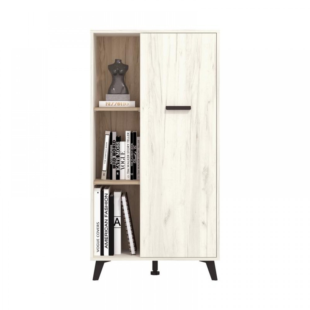 ΒΙΤΡΙΝΑ UMBRIA POP WHITE OAK - GREY OAK 67,5x33x130,5εκ f.l.d