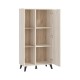ΒΙΤΡΙΝΑ UMBRIA POP WHITE OAK - GREY OAK 67,5x33x130,5εκ f.l.d