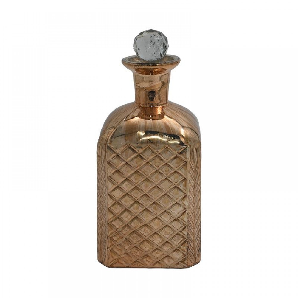 ΓΥΑΛΙΝΗ ΔΙΑΚΟΣΜΗΤΙΚΗ ΚΑΡΑΦΑ Fylliana FL3136 COPPER ΧΡΩΜΑ 10x25εκ