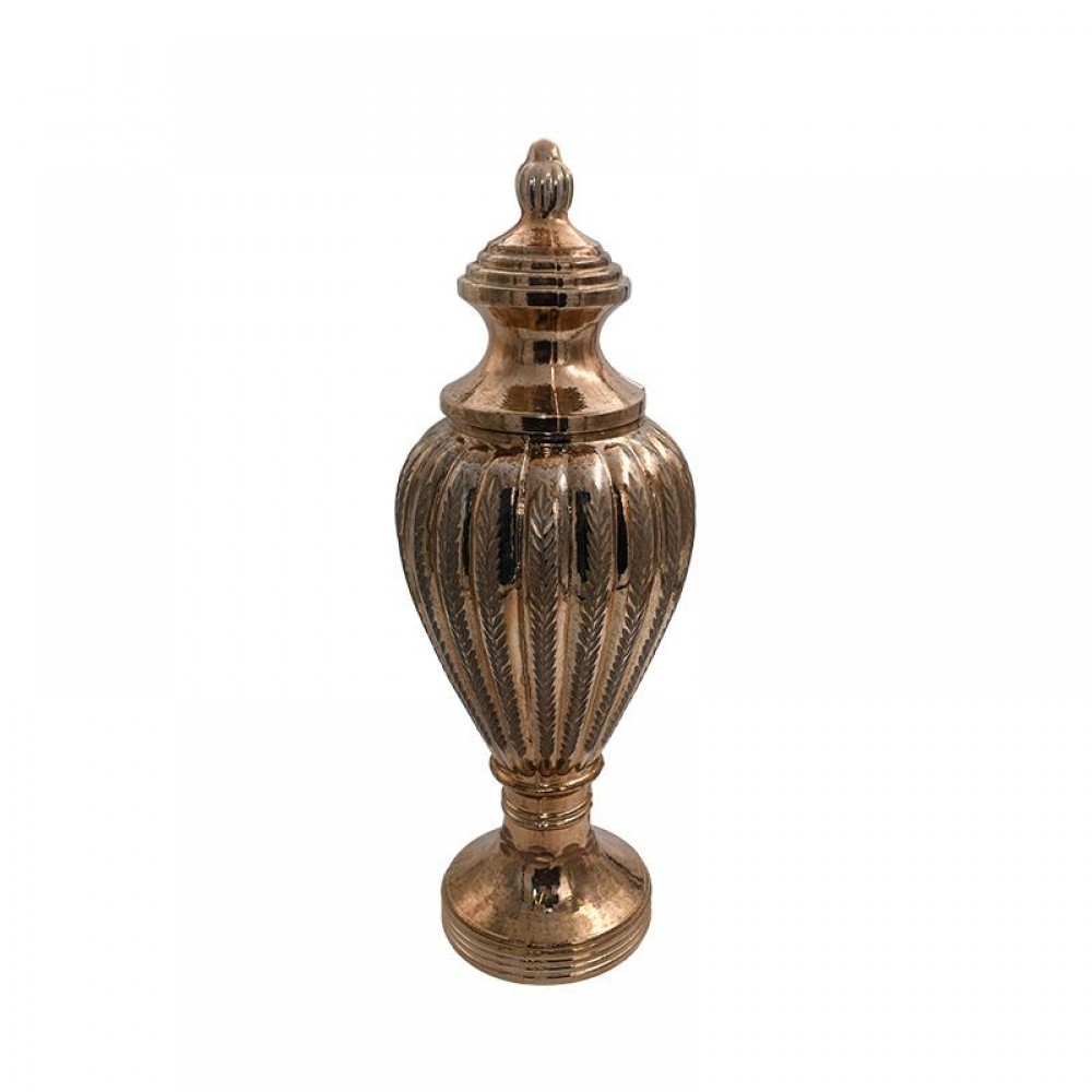 ΓΥΑΛΙΝΟ ΒΑΖΟ Fylliana FL7544 COPPER ΧΡΩΜΑ 20x55εκ