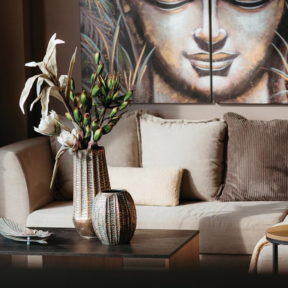 ΚΑΝΑΠΕΣ ΓΩΝΙΑ Fylliana VITA ΜΠΕΖ ΧΡΩΜΑ 255x176x90εκ