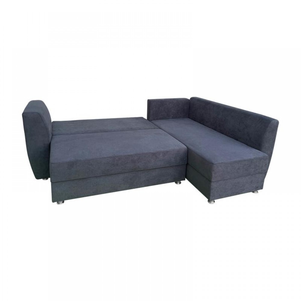 ΚΑΝΑΠΕΣ ΓΩΝΙΑ Fylliana VITA ΣΚΟΥΡΟ ΓΚΡΙ ΧΡΩΜΑ 255x176x90εκ