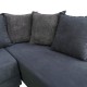 ΚΑΝΑΠΕΣ ΓΩΝΙΑ Fylliana VITA ΣΚΟΥΡΟ ΓΚΡΙ ΧΡΩΜΑ 255x176x90εκ