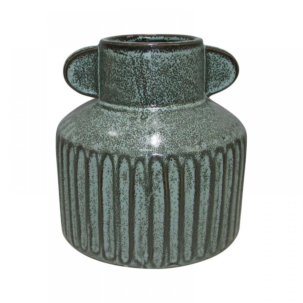 ΚΕΡΑΜΙΚΟ ΒΑΖΟ Fylliana 606112 ΣΙΕΛ ΧΡΩΜΑ 17,6x17,6x18,5εκ sls