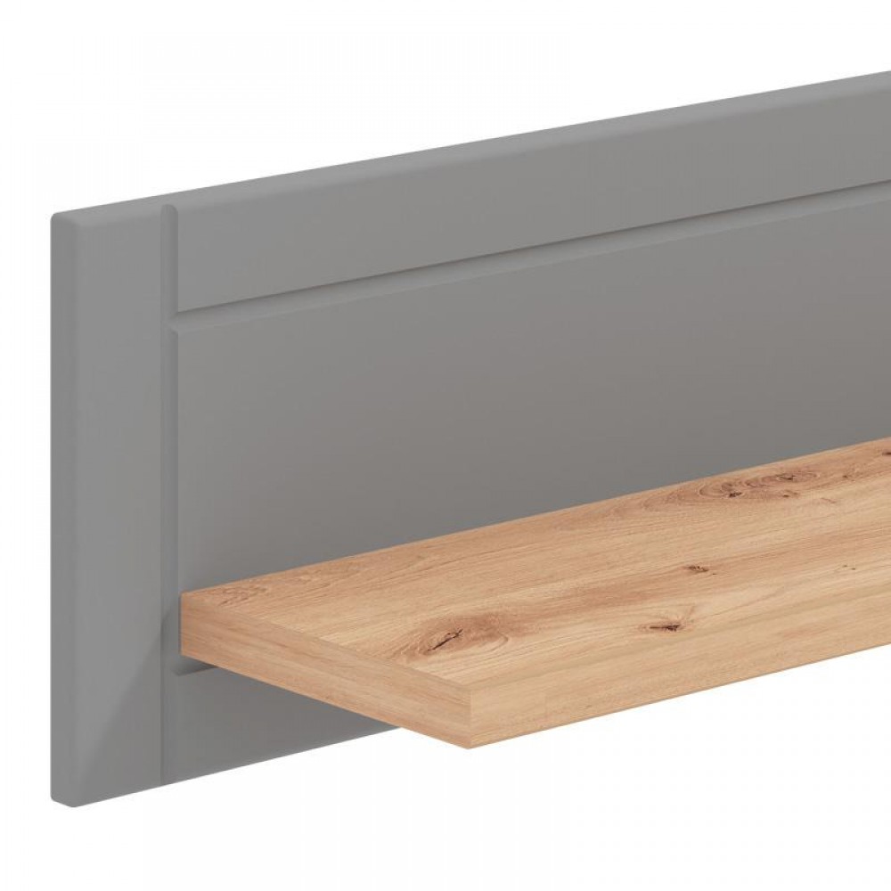 ΡΑΦΙ ΤΟΙΧΟΥ VALENCIA ARTISAN OAΚ-ΓΚΡΙ ΜΑΤ ΧΡΩΜΑ 146x19.5x24εκ