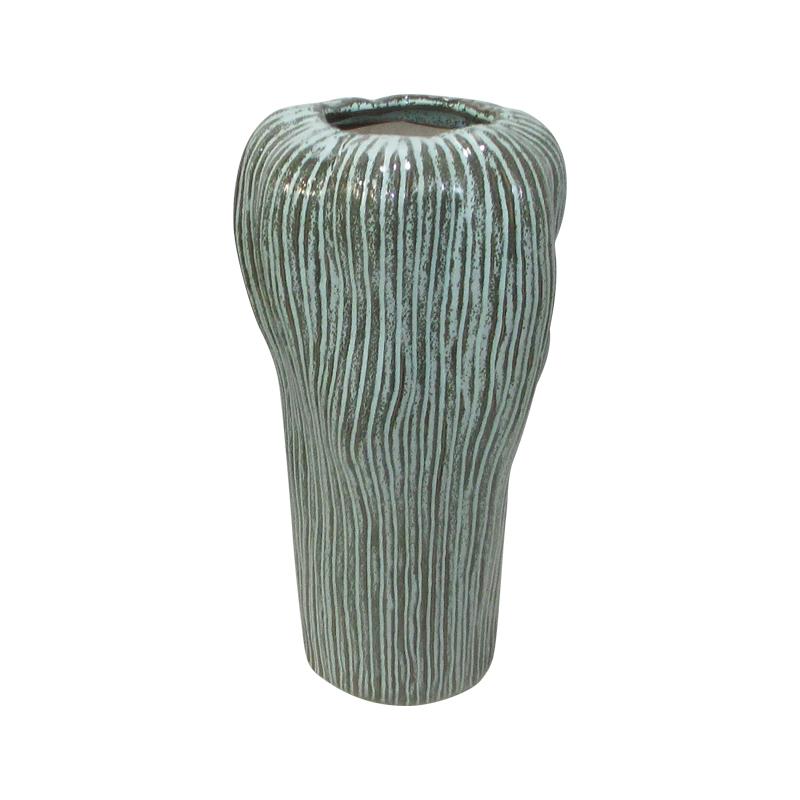 ΚΕΡΑΜΙΚΟ ΒΑΖΟ Fylliana 606728 ΣΙΕΛ ΧΡΩΜΑ 17,3x17x32,2εκ sls
