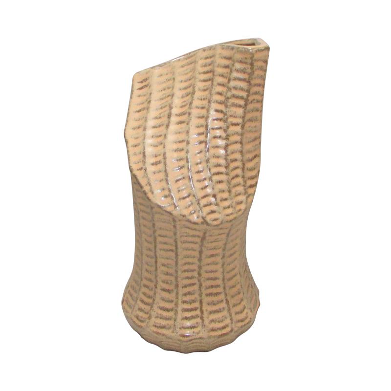 ΚΕΡΑΜΙΚΟ ΒΑΖΟ Fylliana 606317 ΚΑΦΕ ΧΡΩΜΑ 14x13,5x28,3εκ sls