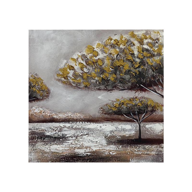 ΠΙΝΑΚΑΣ Fylliana TREE 3210 ΣΕ ΚΑΜΒΑ ΜΕ ΞΥΛΙΝΟ ΠΛΑΙΣΙΟ 60x2.3x60εκ