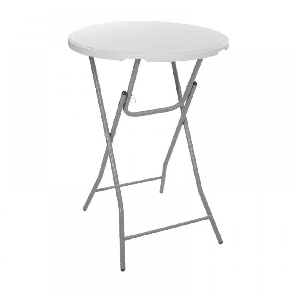 ΤΡΑΠΕΖΙ ΜΠΑΡ ΣΥΝΕΔΡΙΟΥ-CATERING Fylliana FL80 ΛΕΥΚΟ 80x110εκ ΣΤΡΟΓΓΥΛΟ ΠΤΥΣΣΟΜΕΝΟ